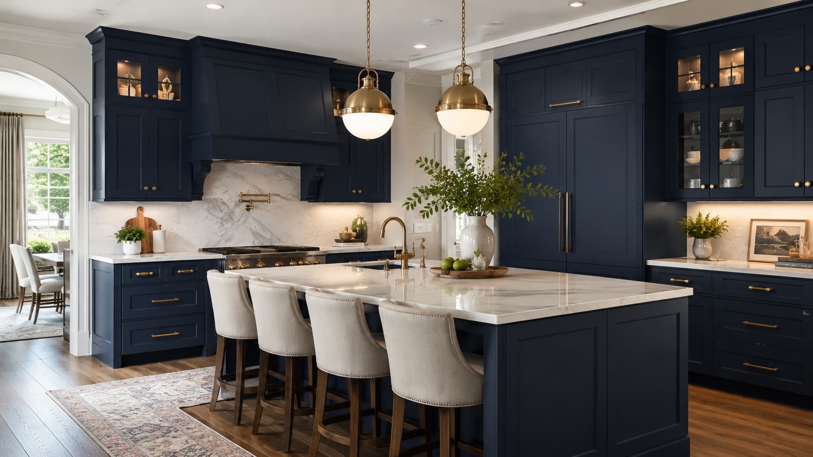Navy Blue Kitchen Cabinets1