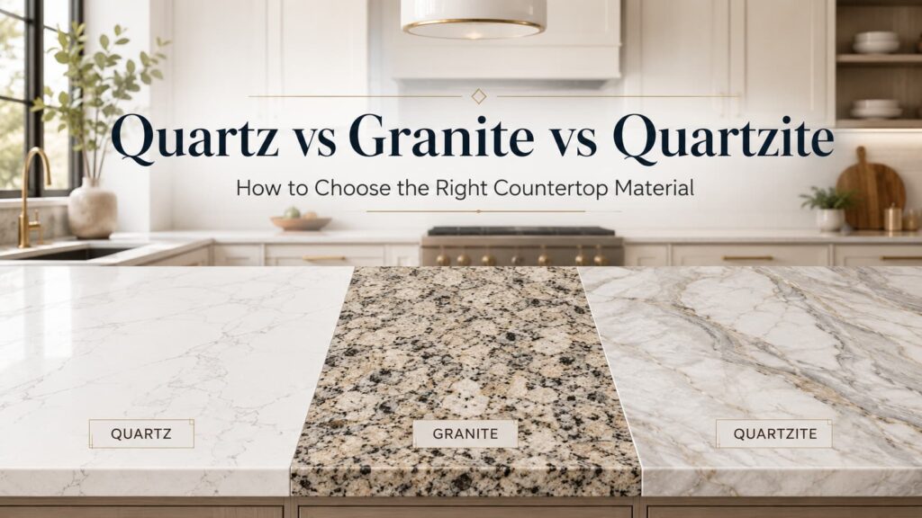 Quartz vs Granite vs Quartzite