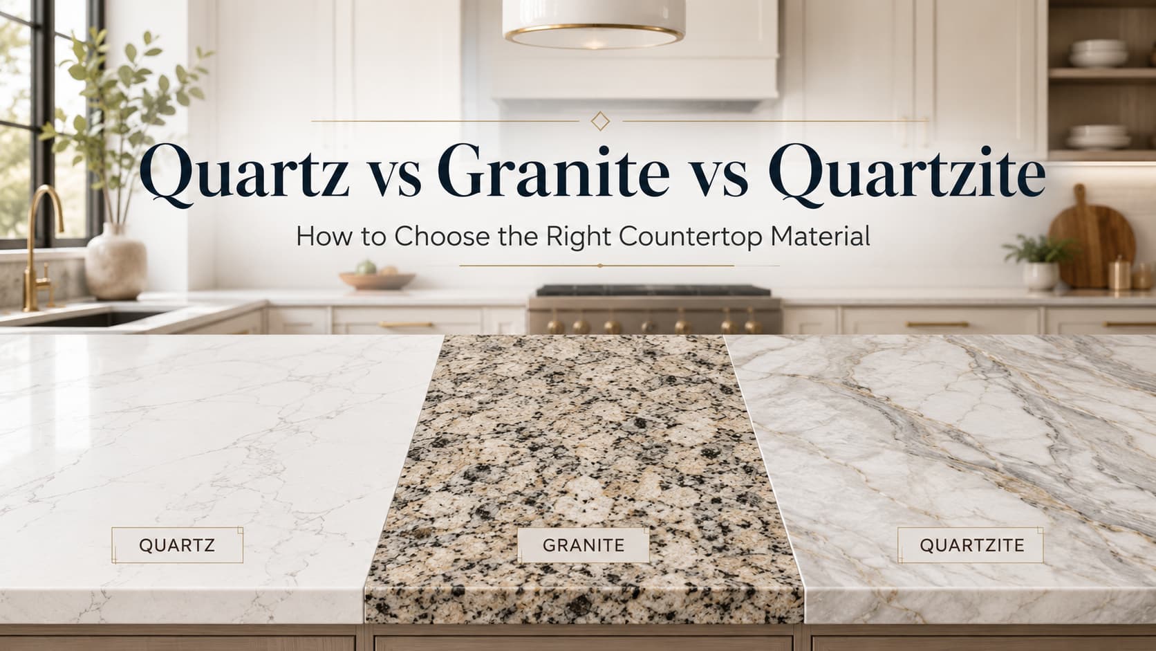 Quartz vs Granite vs Quartzite