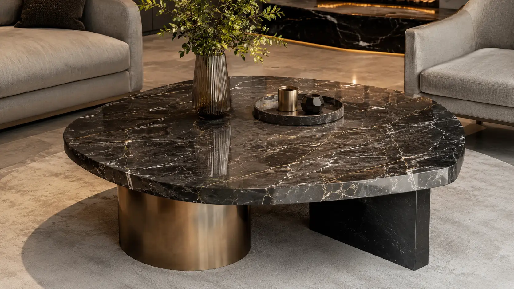 Stone dining and coffee table tops