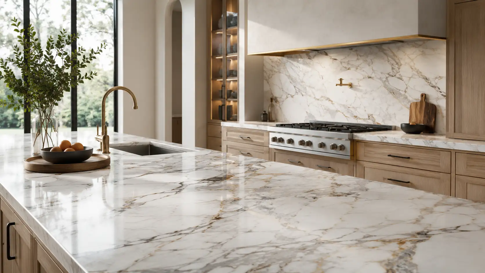 Stone kitchen countertop