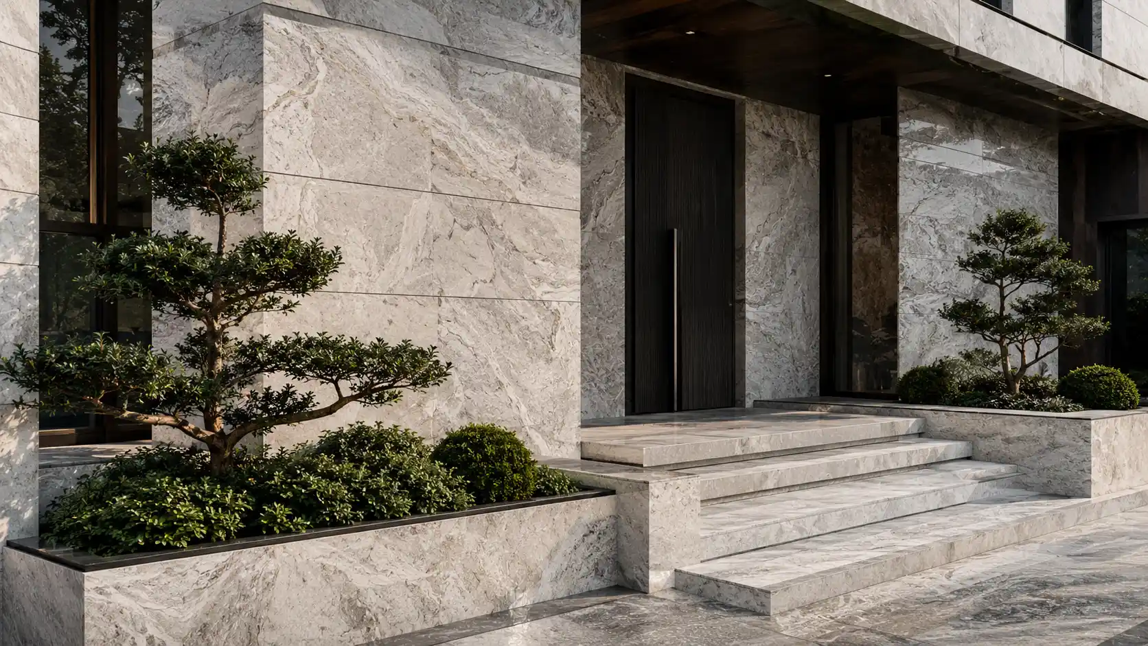 Stone for outdoor and facade applications