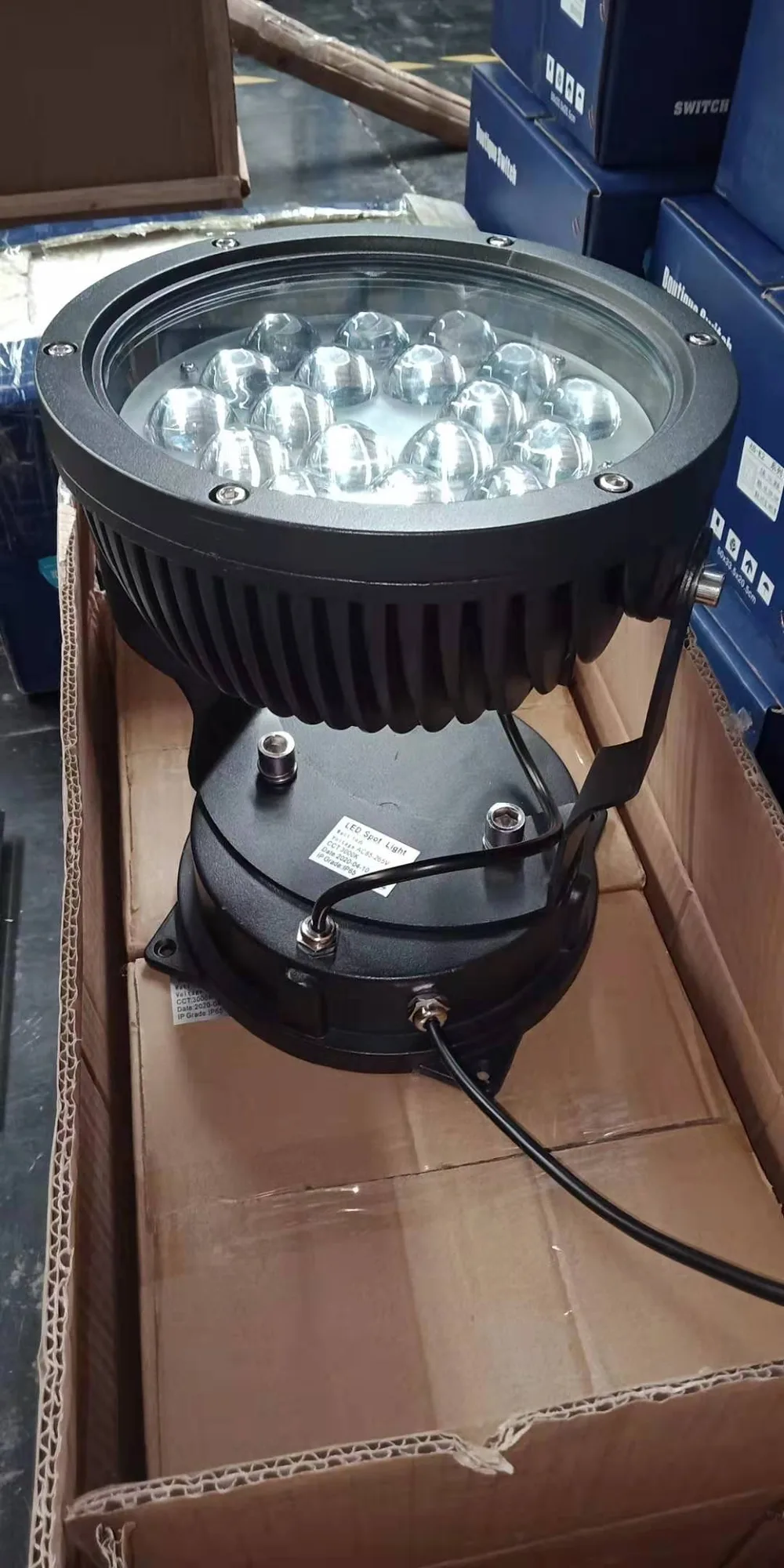 LED fixture checked before packing