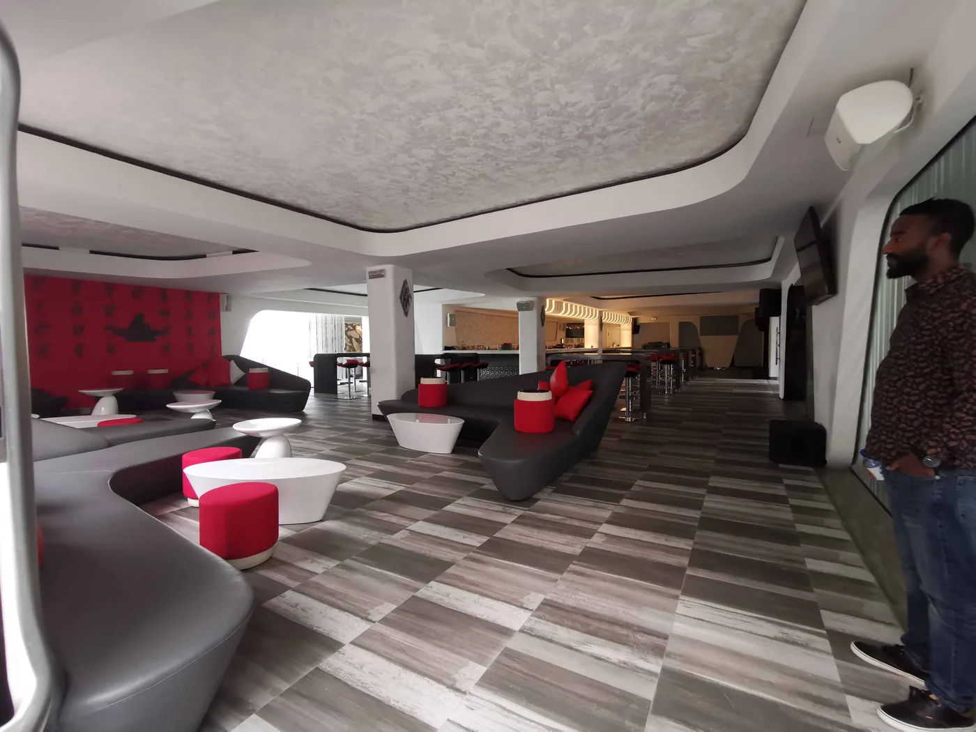 Installed lounge with sofas and seating in a hospitality project
