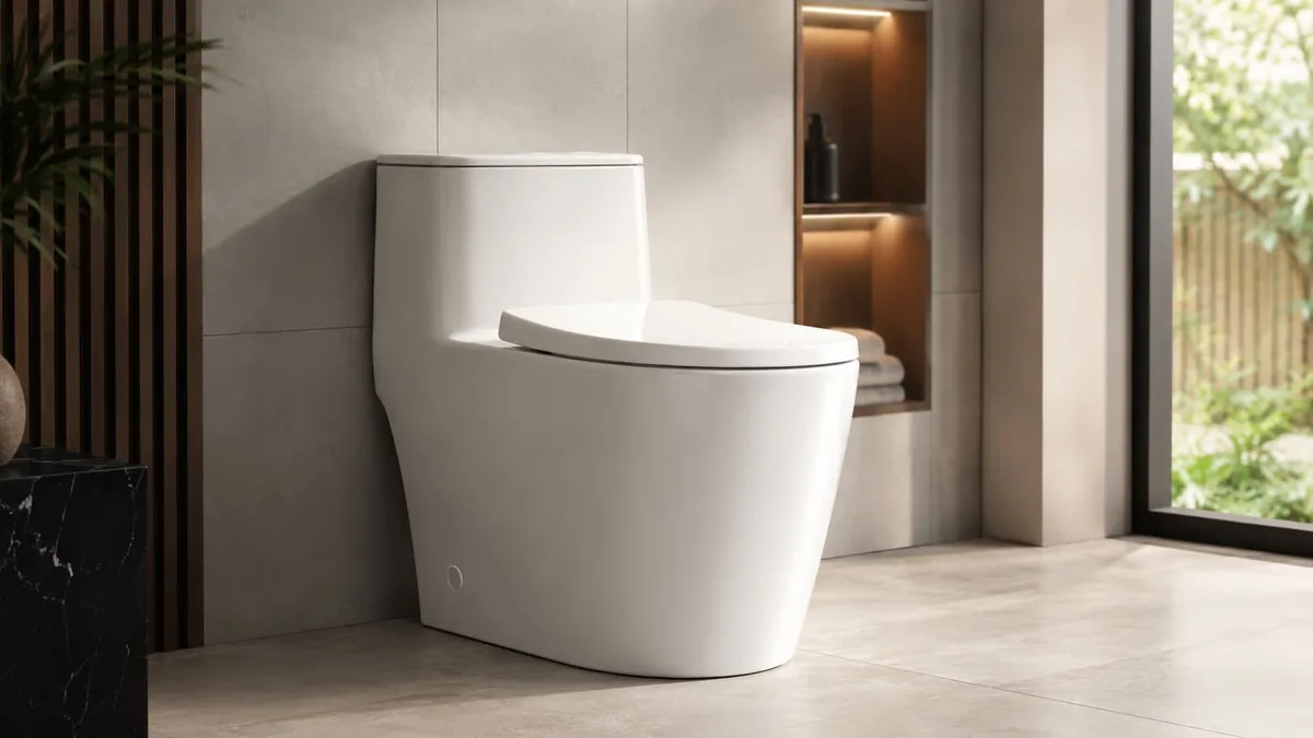 Toilet with fittings