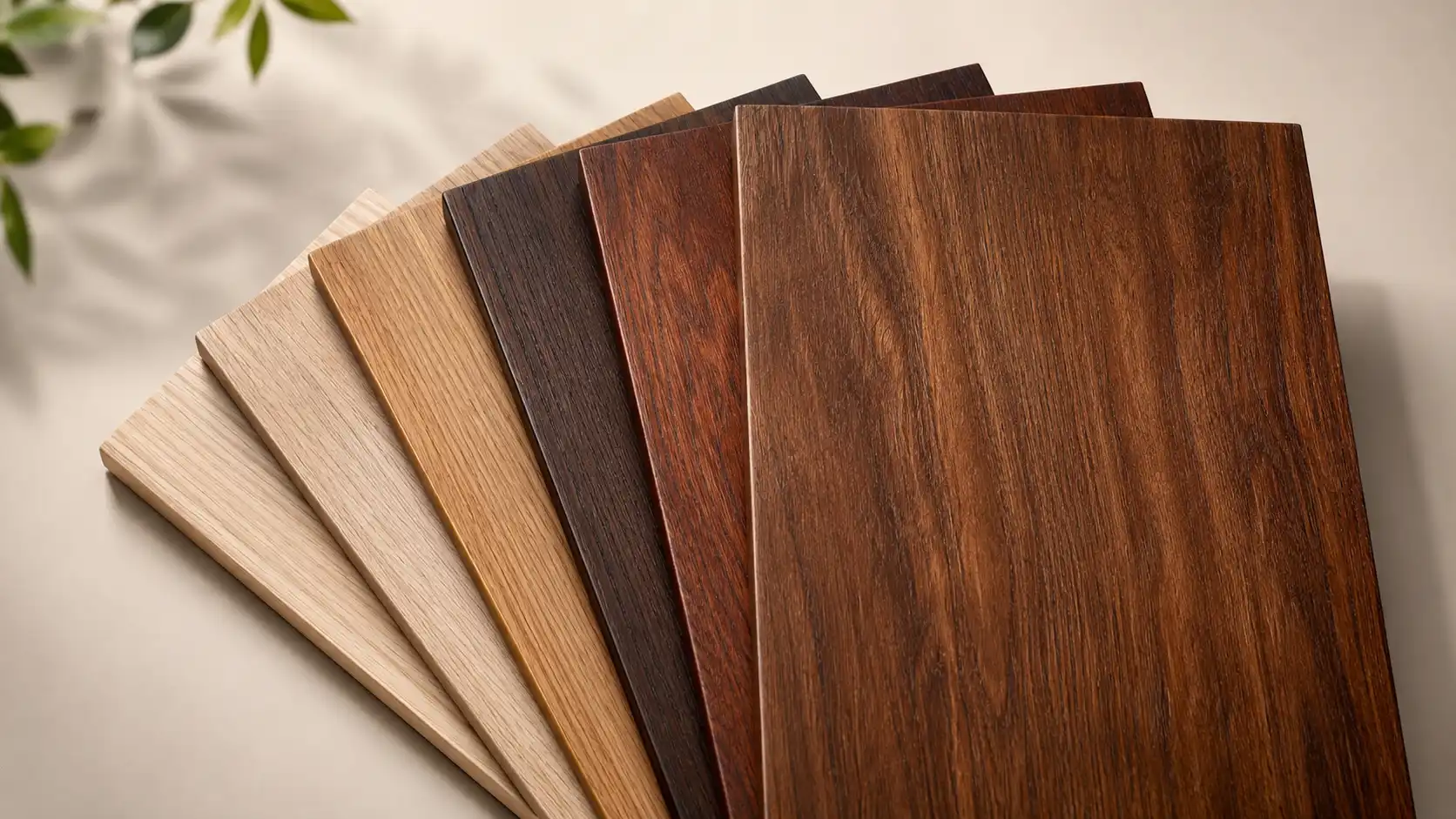 Wood finish samples