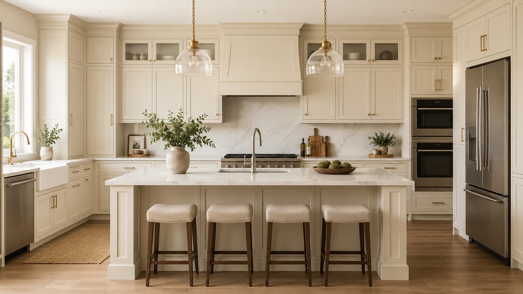 Cream Kitchen Cabinets