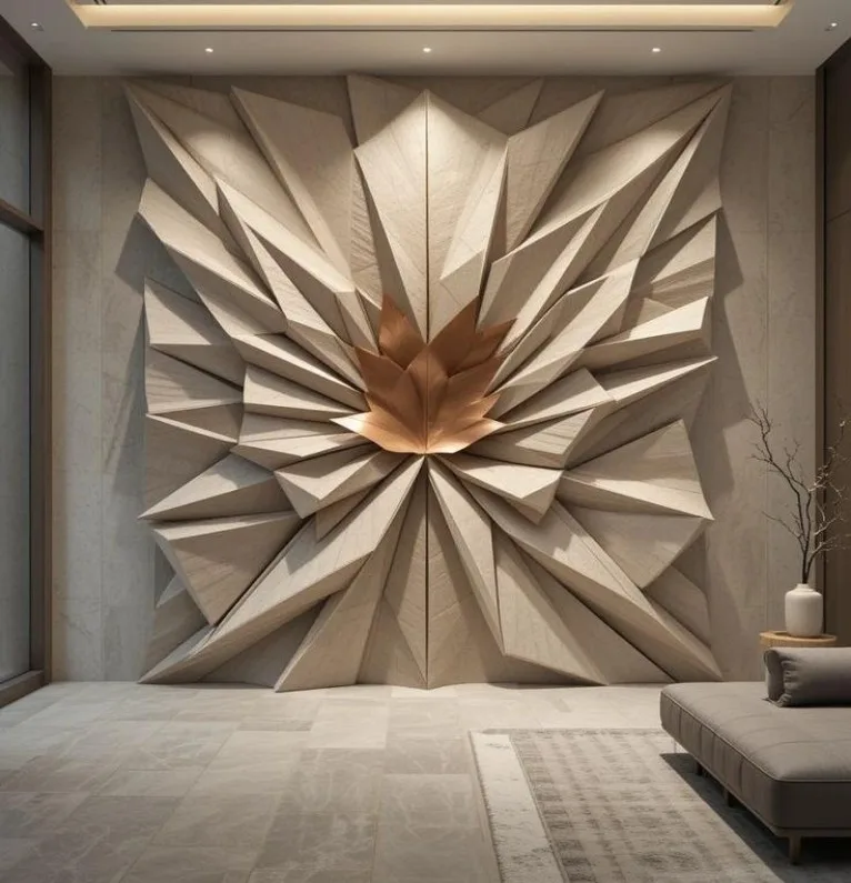 3D wall panels on a feature wall
