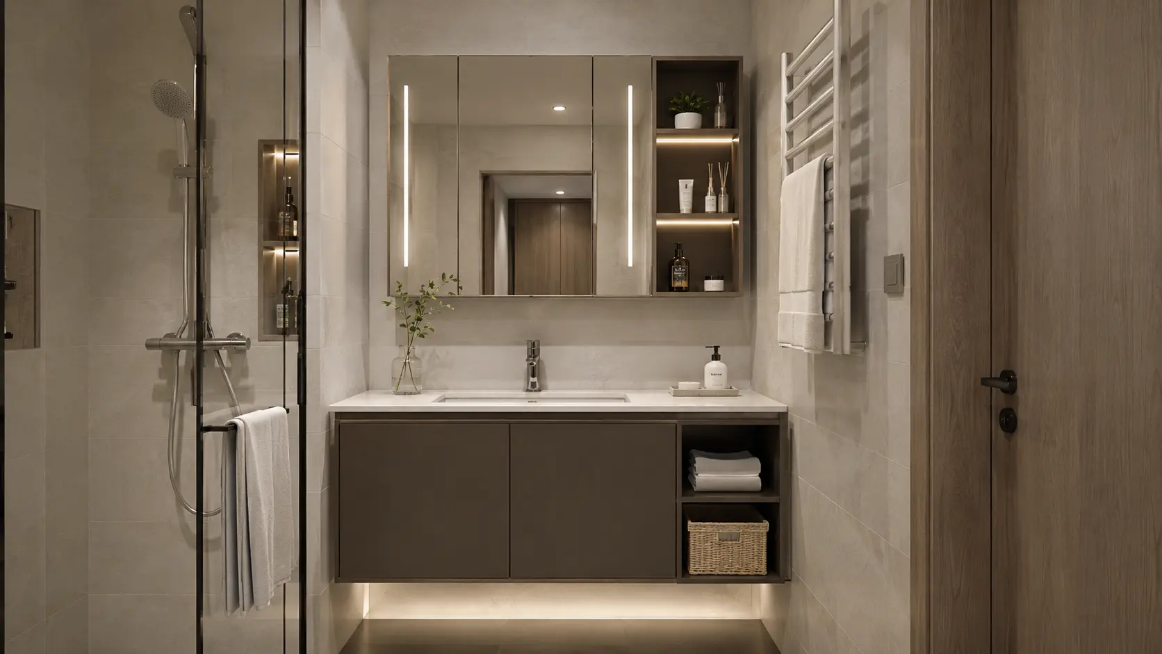 Bathroom in a residential apartment