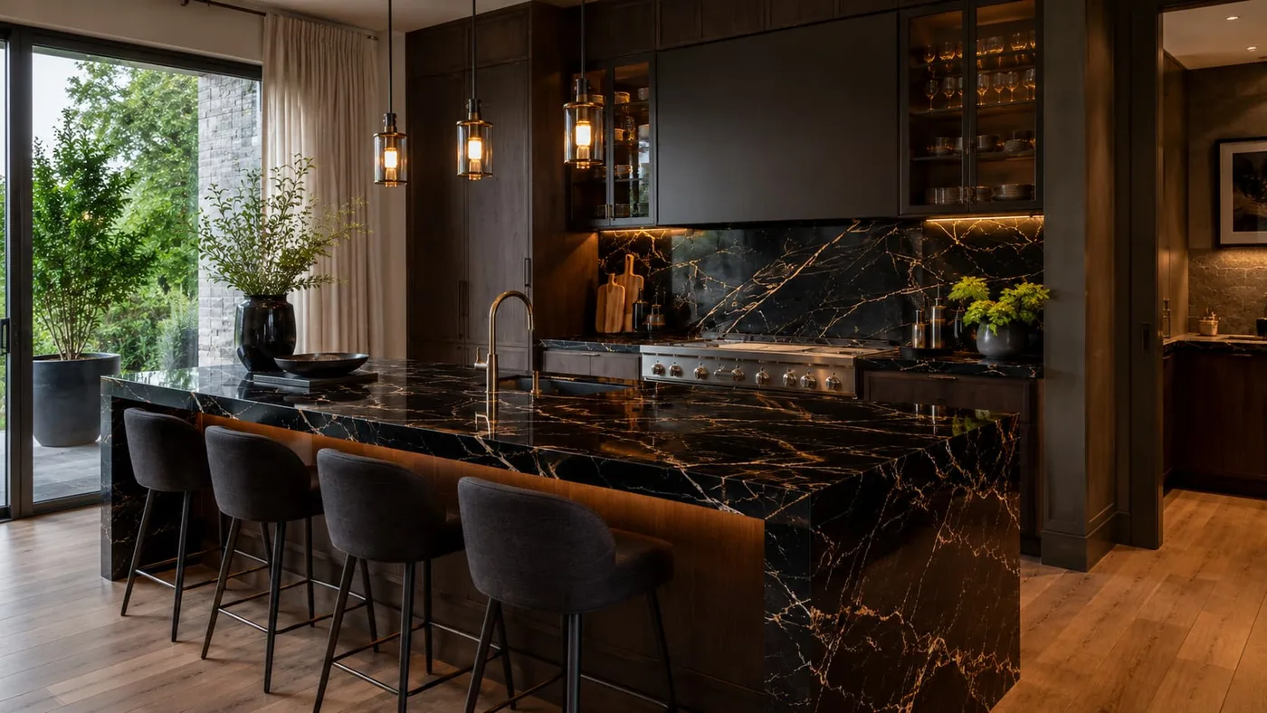Stone countertop production and finishing