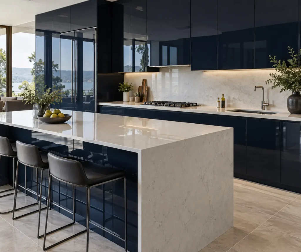 Lacquered Kitchen Cabinets